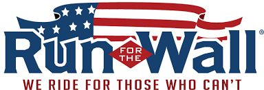 Run for the Wall red white and blue logo with Avenir Consulting partnership message