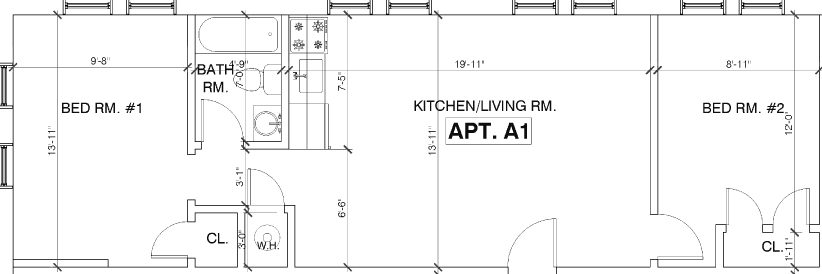 214 Atlantic Ave. - Apt. A1 Floor Plan
