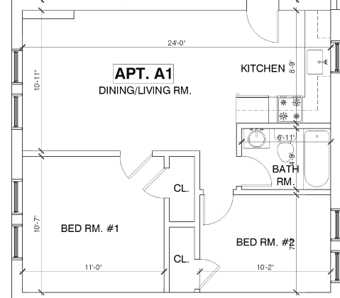 225 Atlantic Ave. - Apt. A1 Floor Plan