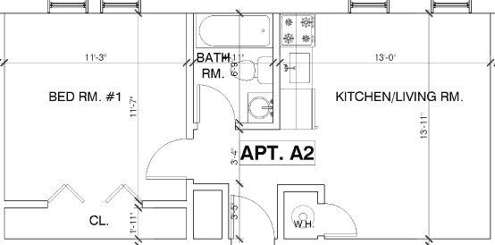 214 Atlantic Ave. - Apt. A2 Floor Plan