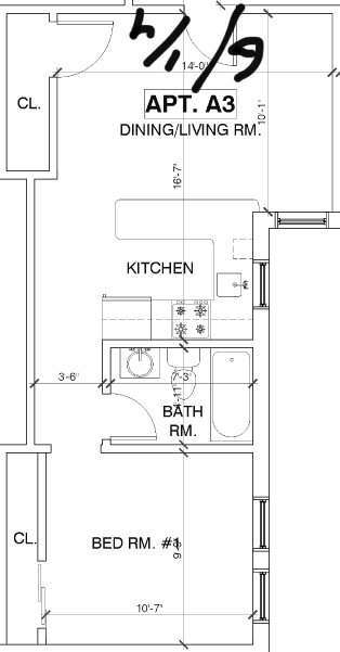 225 Atlantic Ave. - Apt. A3 Floor Plan