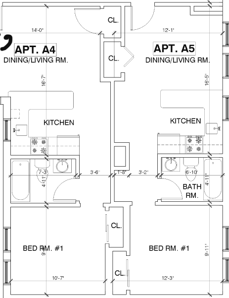 225 Atlantic Ave. - Apts. A4 and A5 Floor Plan