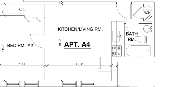 214 Atlantic Ave. - Apt. A4 Floor Plan