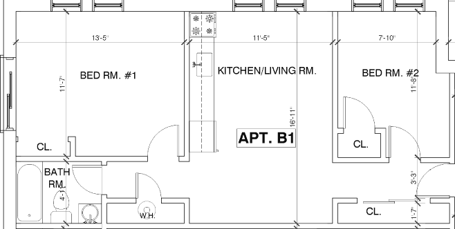 212 Atlantic Ave. - Apt. B1 Floor Plan