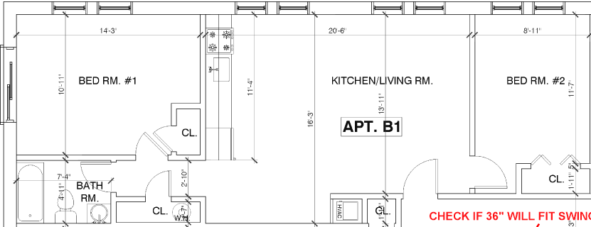 214 Atlantic Ave. - Apt. B1 Floor Plan