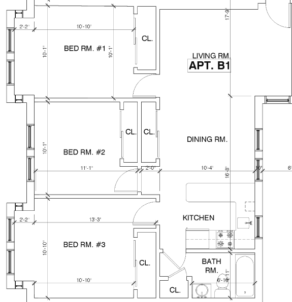 225 Atlantic Ave. - Apt. B4 Floor Plan