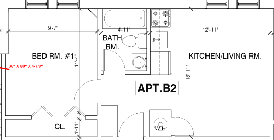 212 Atlantic Ave. - Apt. B2 Floor Plan