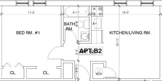 214 Atlantic Ave. - Apt. B2 Floor Plan