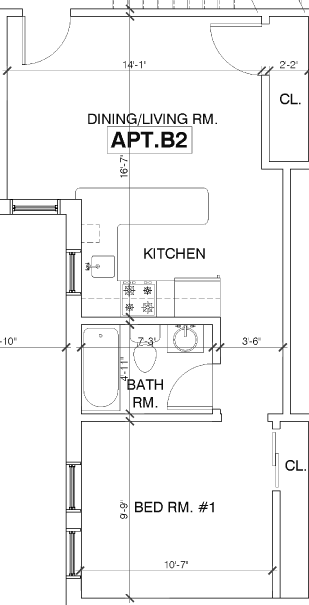 225 Atlantic Ave. - Apt. B2 Floor Plan