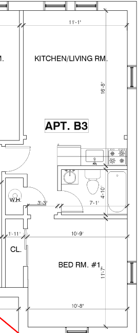 214 Atlantic Ave. - Apt. B3 Floor Plan