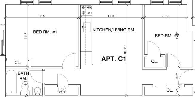 212 Atlantic Ave. - Apt. C1 Floor Plan