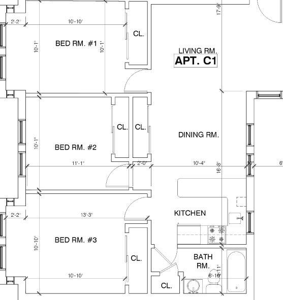225 Atlantic Ave. - Apt. C1 Floor Plan
