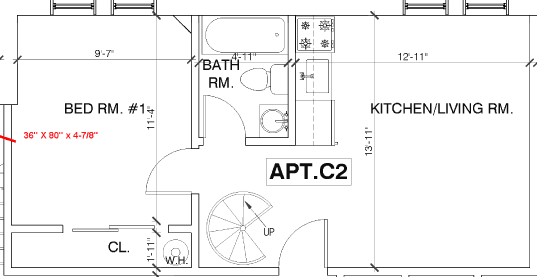 212 Atlantic Ave. - Apt. C2 Floor Plan