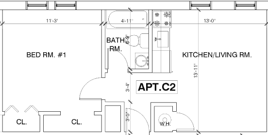 214 Atlantic Ave. - Apt. C2 Floor Plan