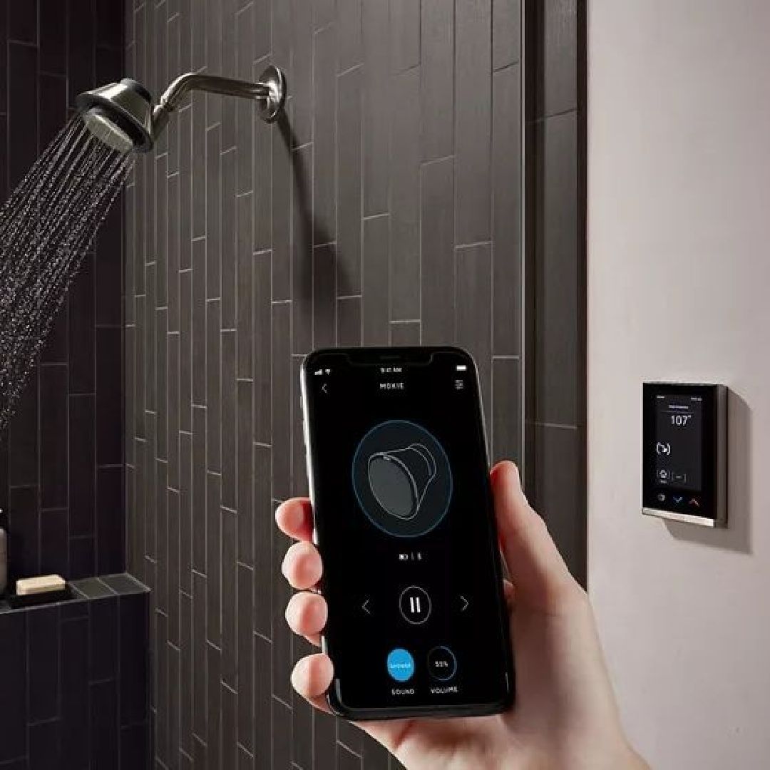 shower with smart technology touch screen by kohler