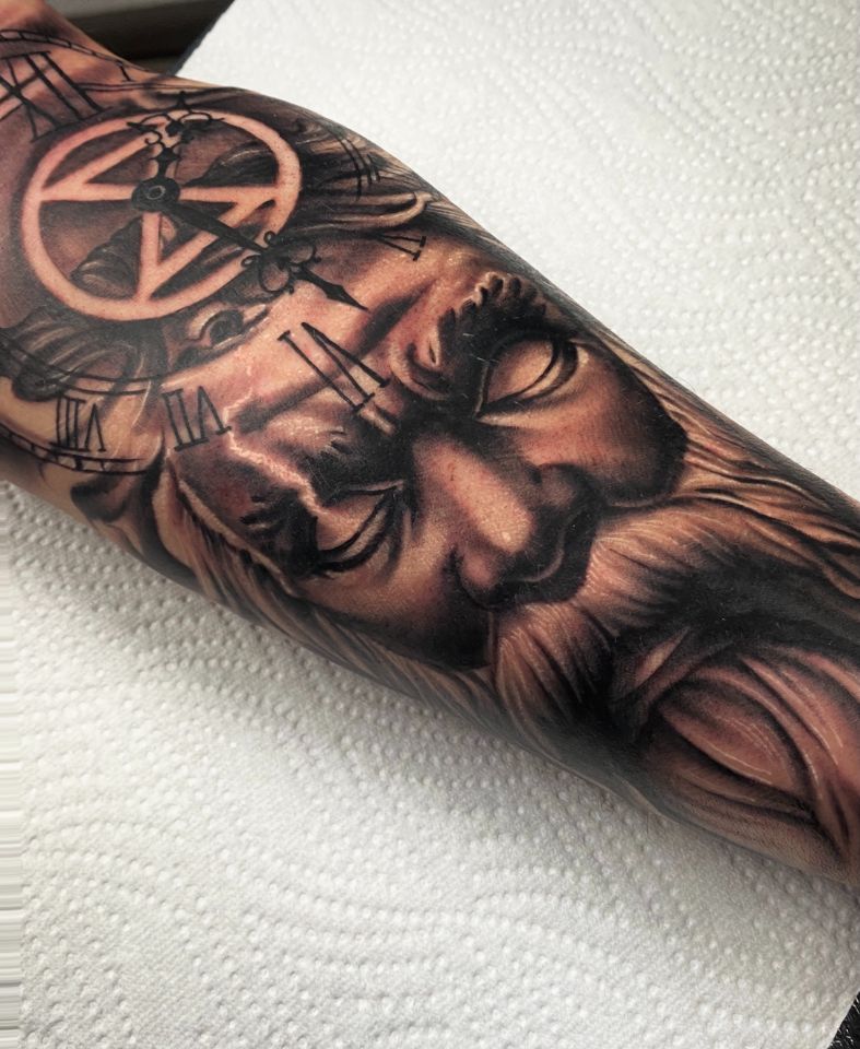 Poseidon Gott Tattoo