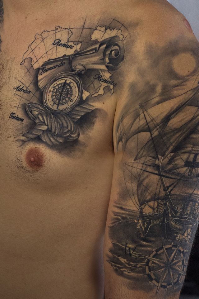 Manner Realistsich Tattoo