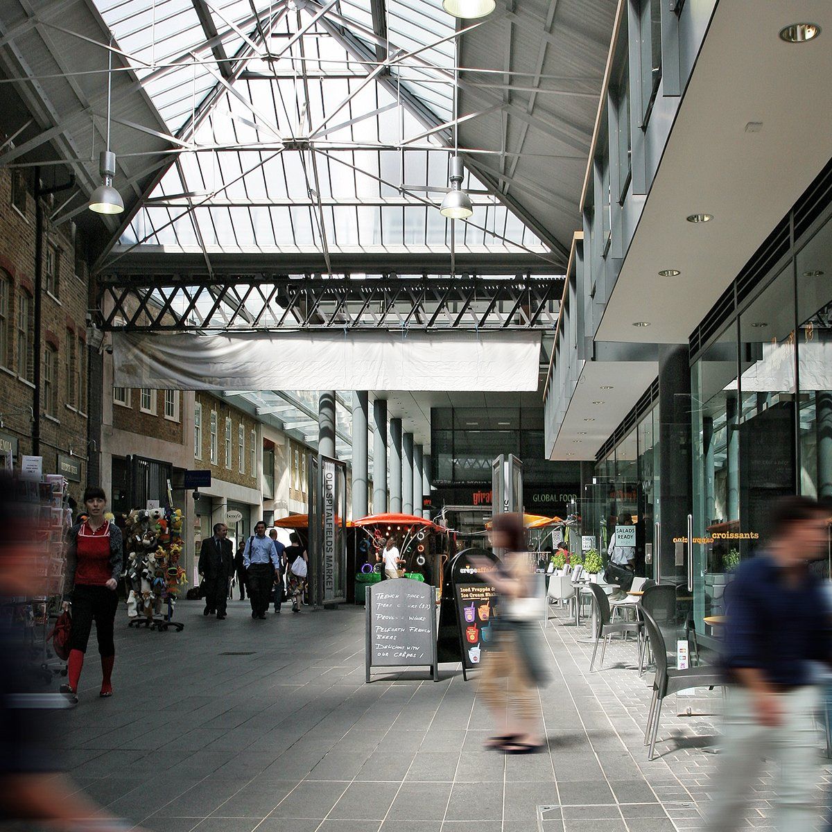 New ground floor retail and F&B additions to historic Spitalfields Market by LSH Architects