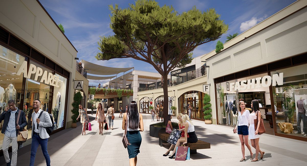 View of feasibility design for new shopping and leisure destination in Malta by LSH Architects