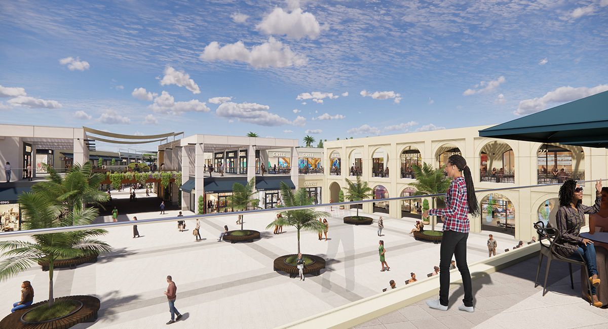 View of feasibility design for new shopping and leisure destination in Malta by LSH Architects