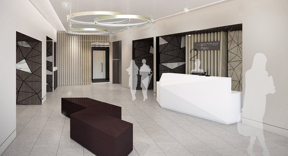 Building 2 proposed CGI for Watchmoor Park Camberley refurbishment by LSH Architects