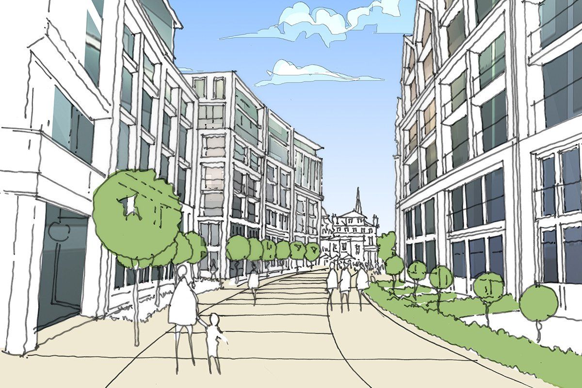 Illustrative sketch proposals for Royal Pier Waterfront Southampton by LSH Architects