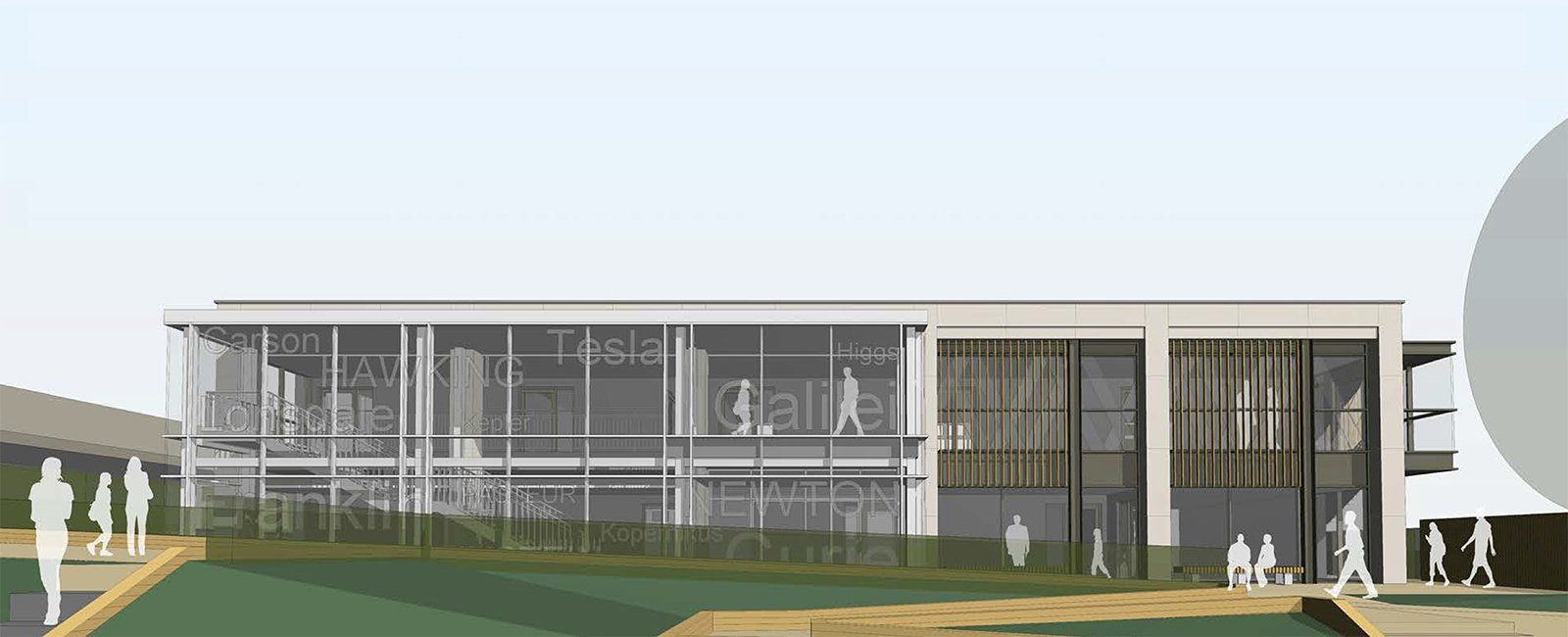 Edge Grove School concept design, part of wider masterplan by Lyons Sleeman Hoare Architects