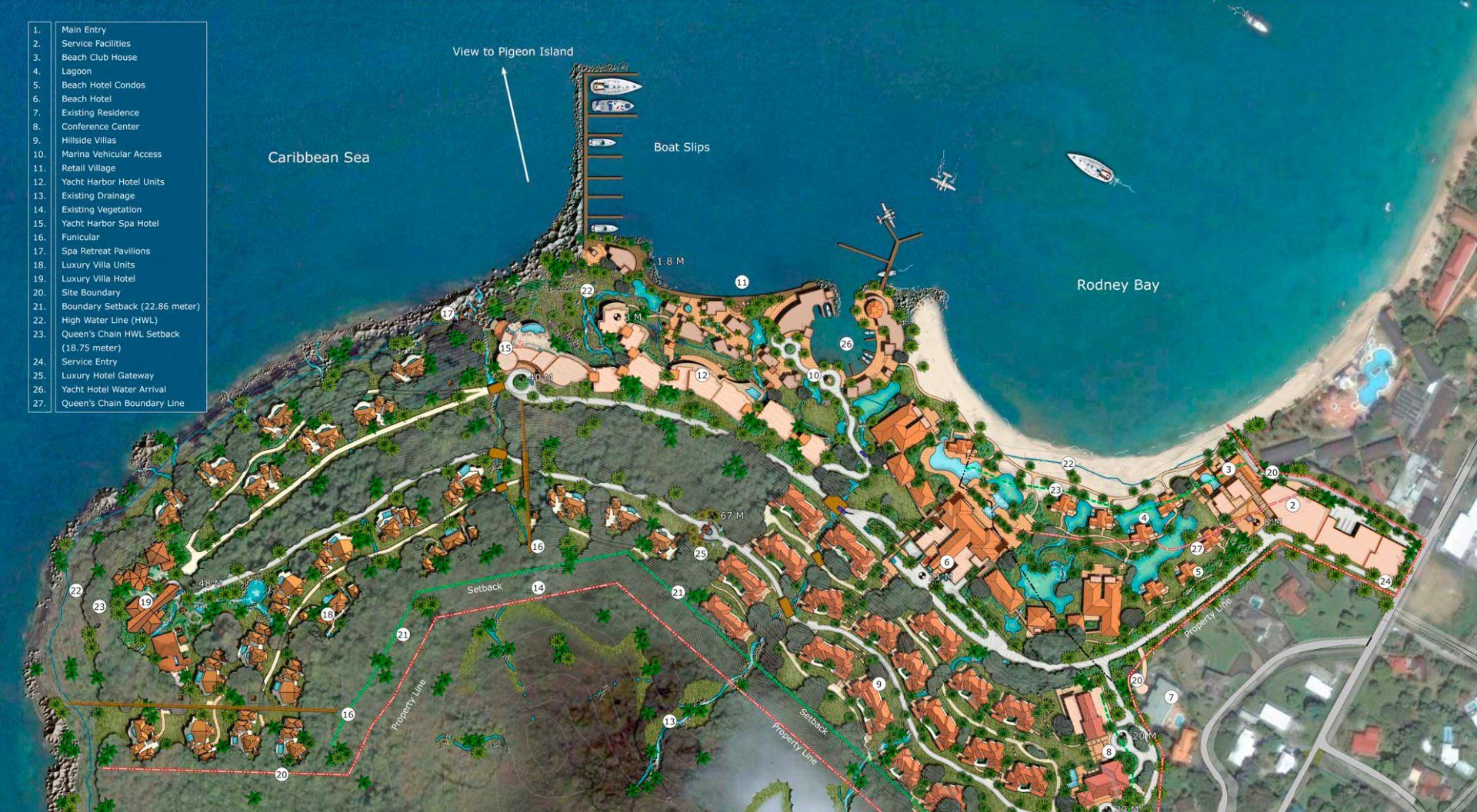 Mount Pimard in St Lucia masterplan design development by LSH Architects