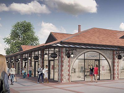 Shopfront proposals for Clarks Village, Street designed by LSH Architects
