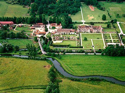 Aerial view of Littlecote House, refurbishment and additions by LSH Architects