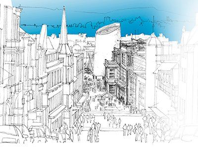 Retail-led regeneration of Newport City Centre, concept proposals by LSH Architects