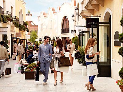 Shopping mall at La Roca Village near Barcelona