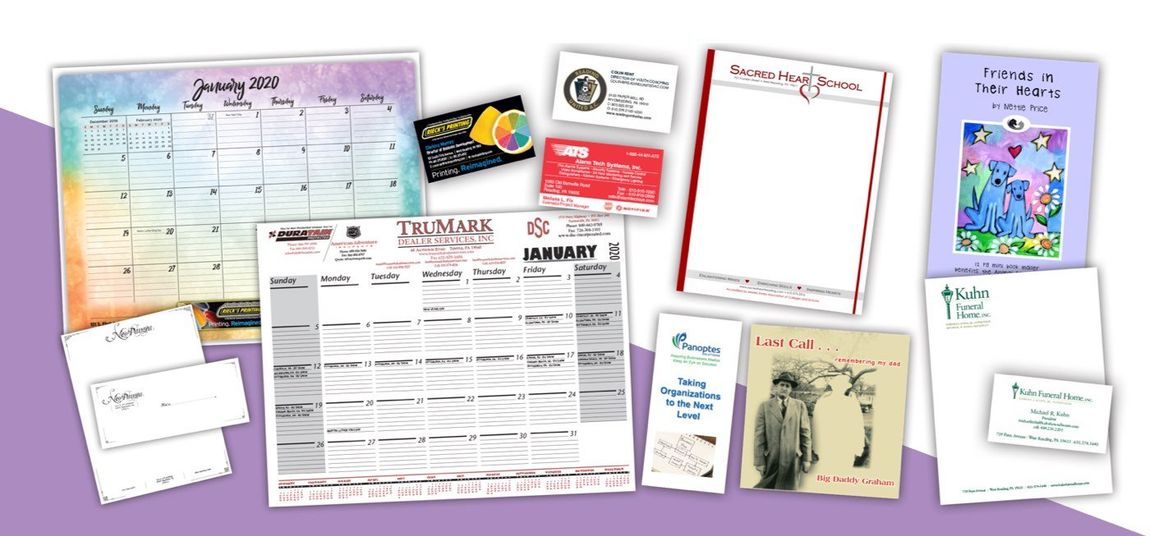 Custom Calendars, Letterheads and Business Cards for Businesses and Non-Profits