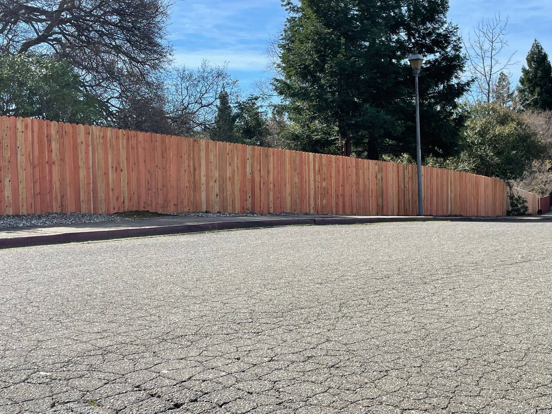 beofre picture of wood fence restoration and staining of residential home in sacramento
