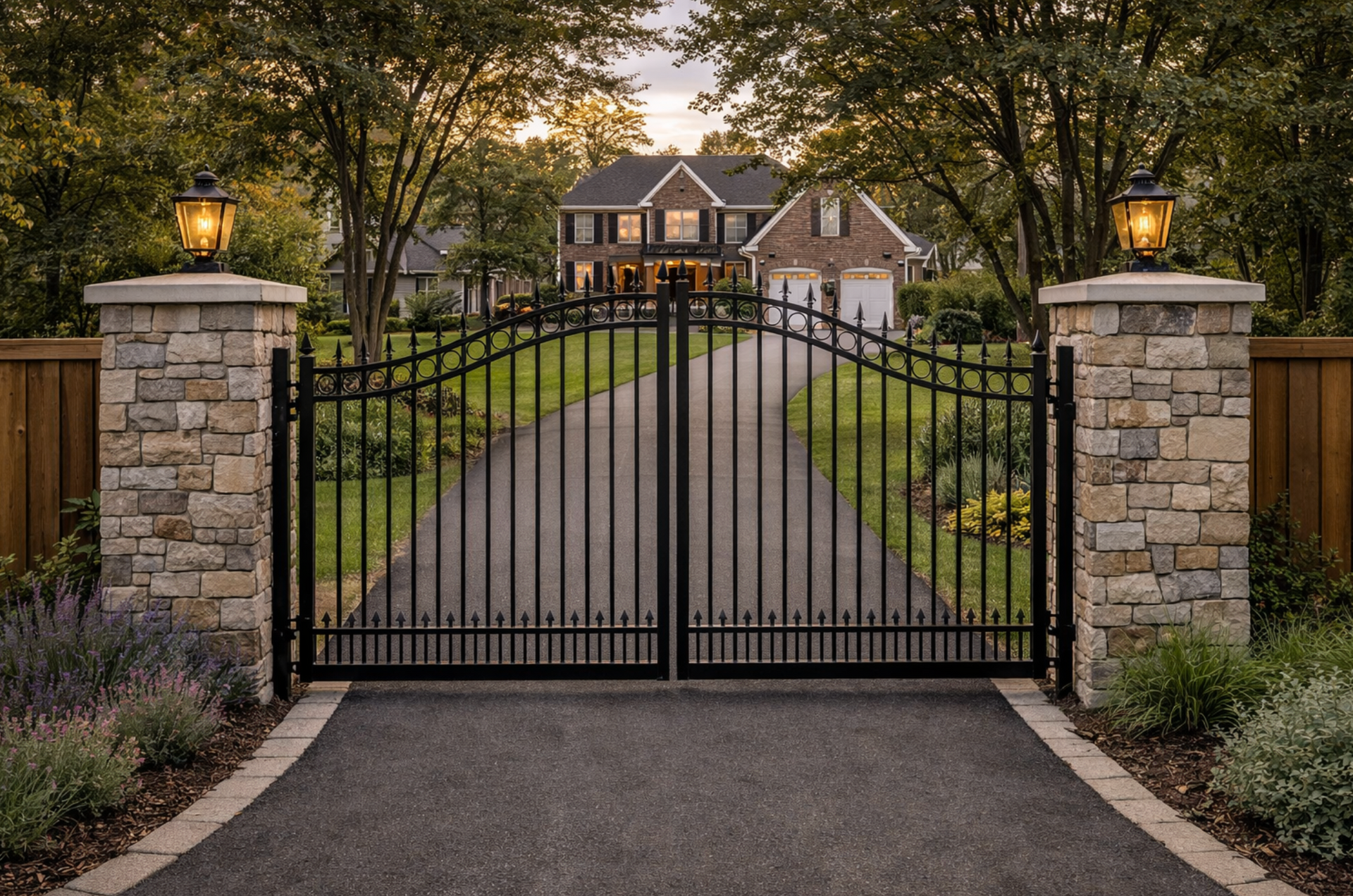 iron driveway gate