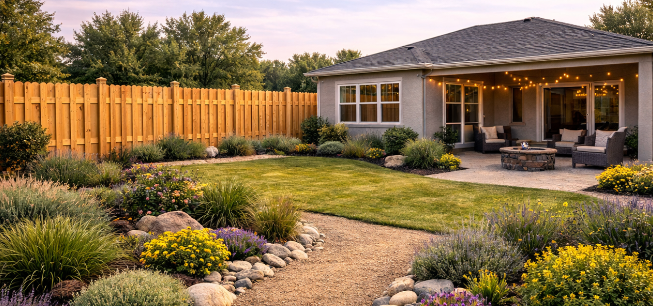 dog ear board on board fence for sacramento home