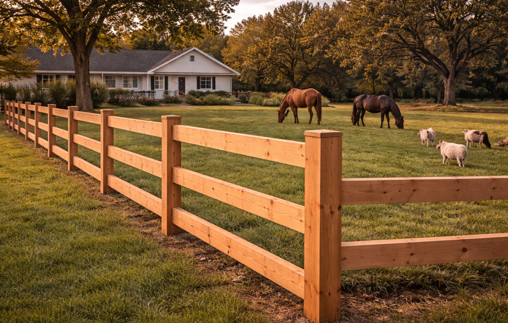 douglas fir fence with medium stain
