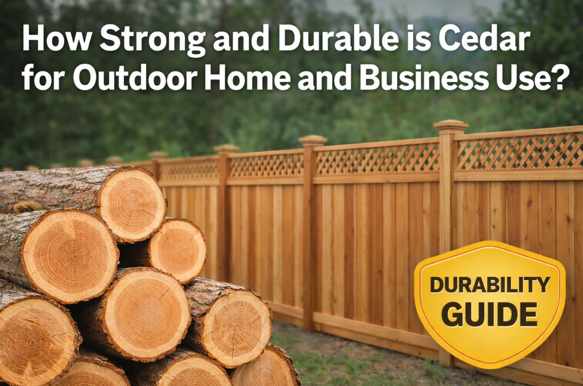 cedar wood durability,cedar fencing strength,cedar outdoor use
