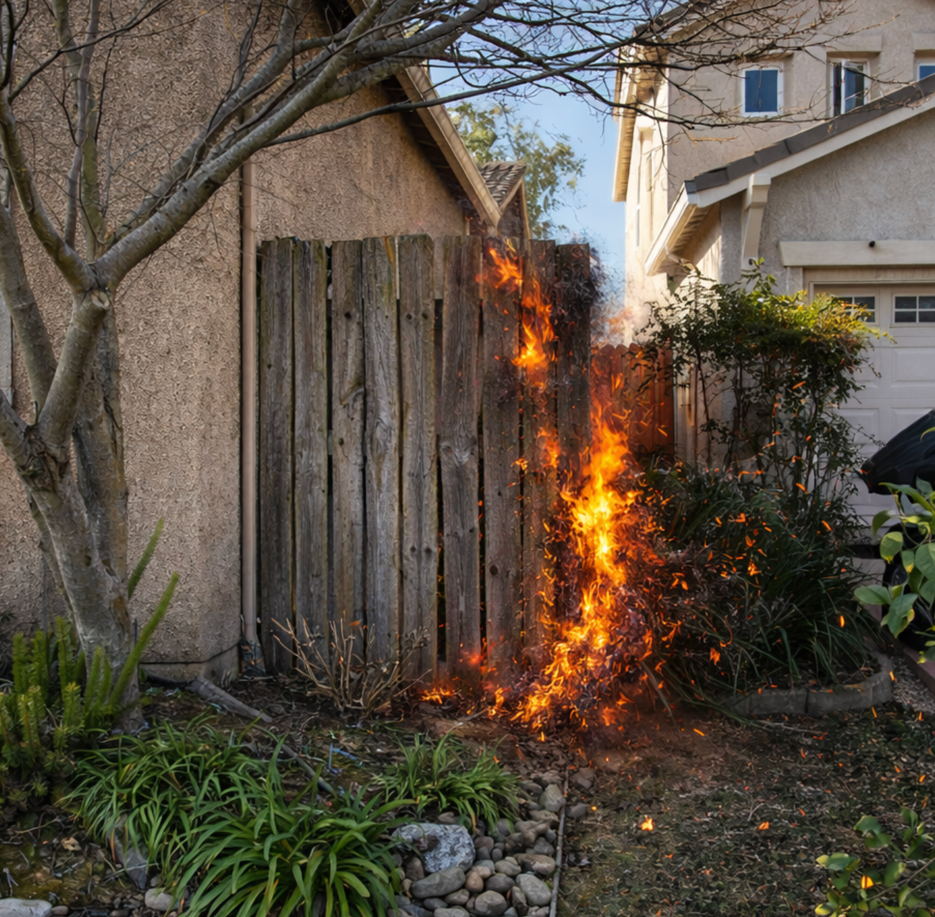 A close-up of dark, weathered, vertical wooden planks with visible grain and knots.