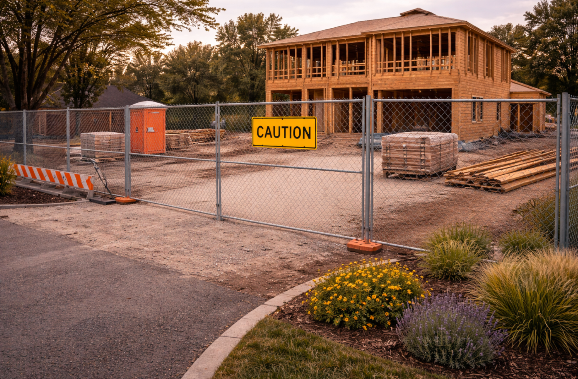 residential construction temporary fencing