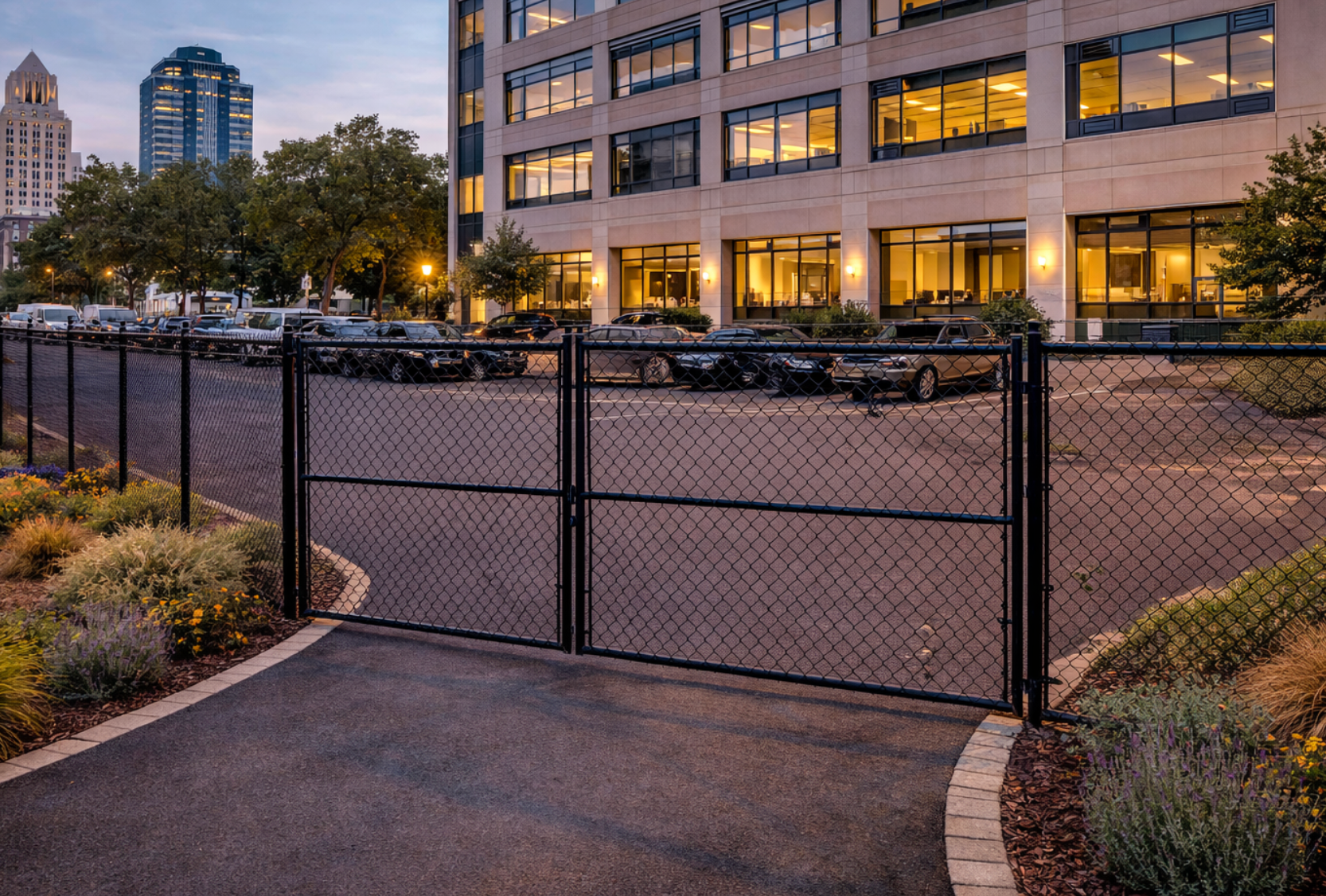 vinyl chain link fence