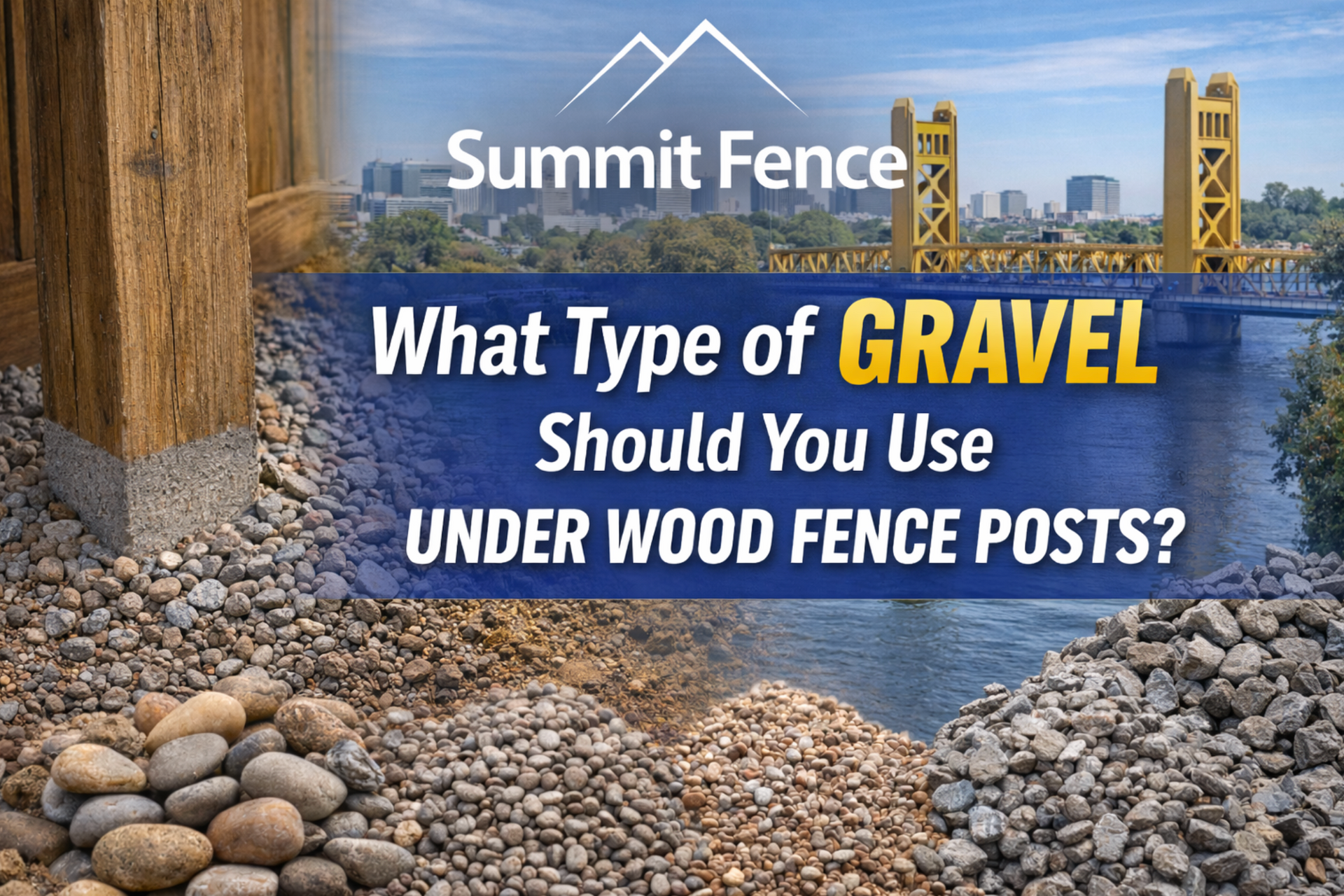 best gravel for fence posts, gravel under wood fence posts, fence post gravel drainage