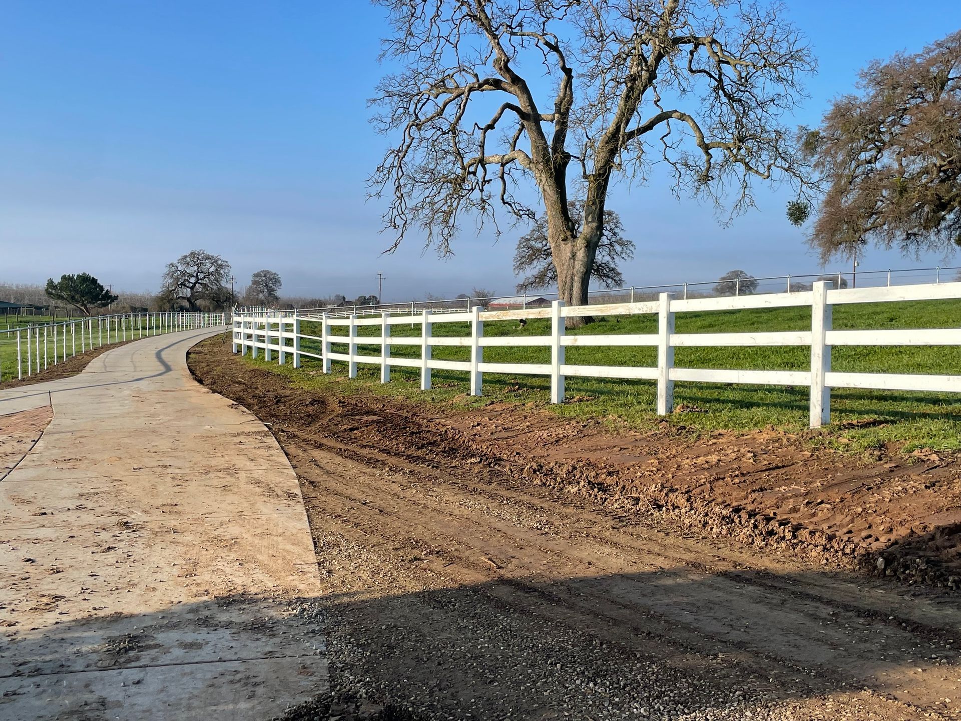 white ranch near road
