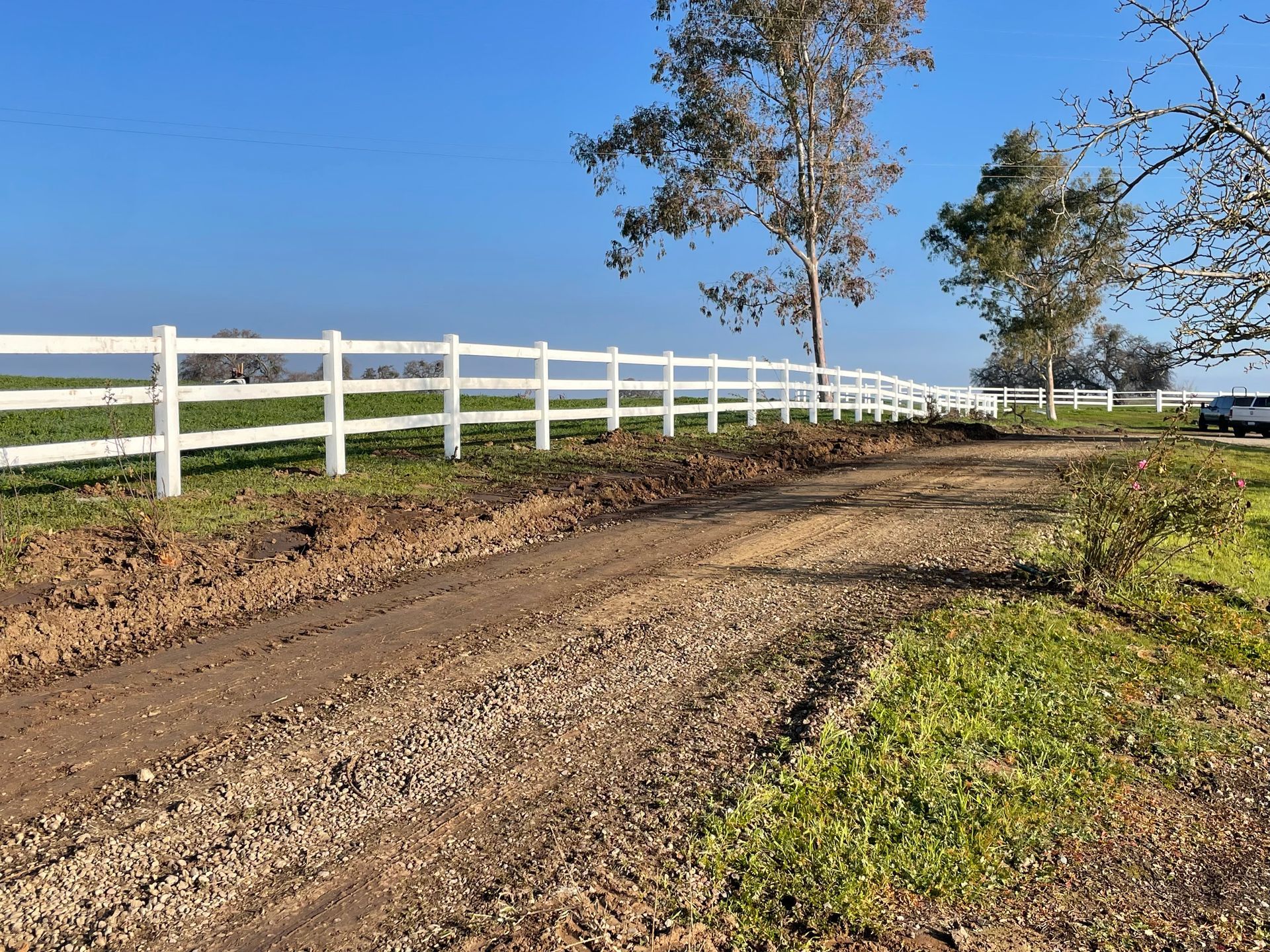 ranch white fencing