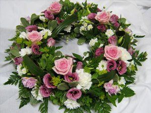 Flower arrangement at funeral