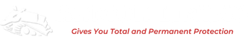 A logo for a company that gives you total and permanent protection