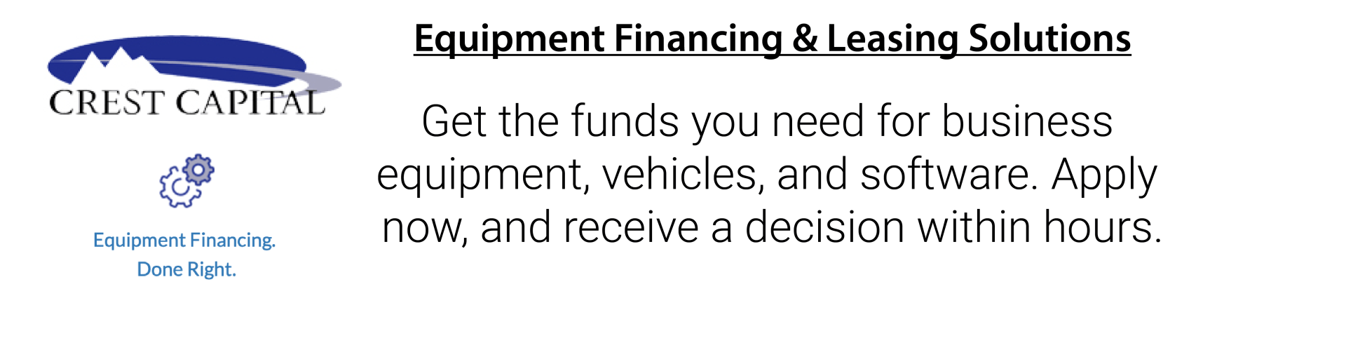 Equipment financing & leasing options