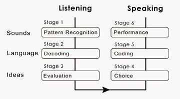flowchart of listening and speaking