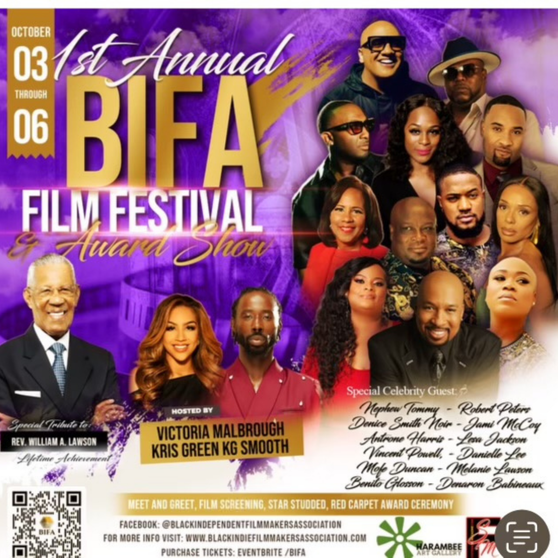 A poster for the first annual bifa film festival