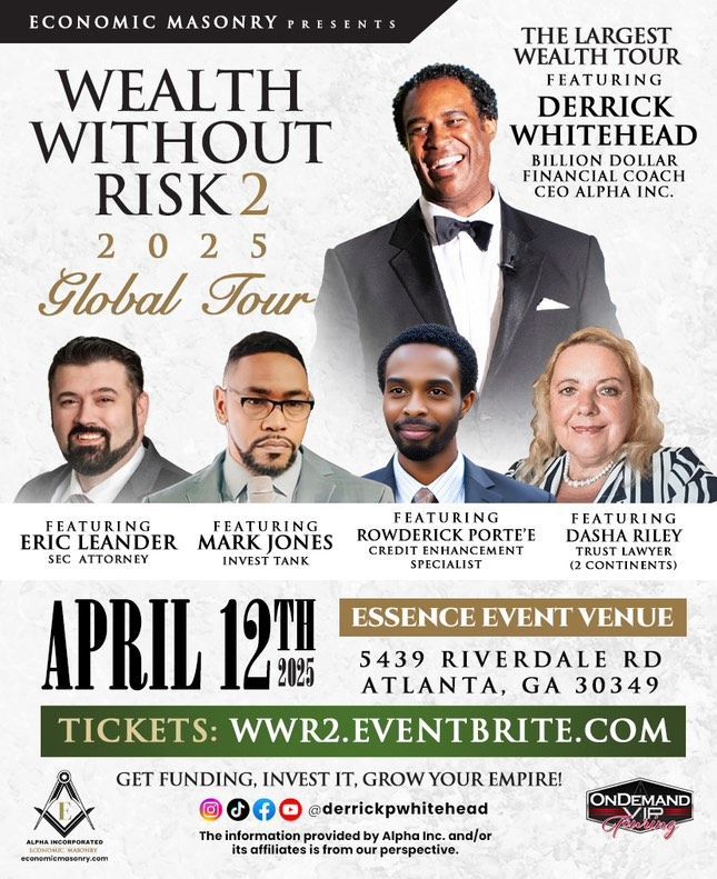 A poster for the wealth without risk 2 global tour.